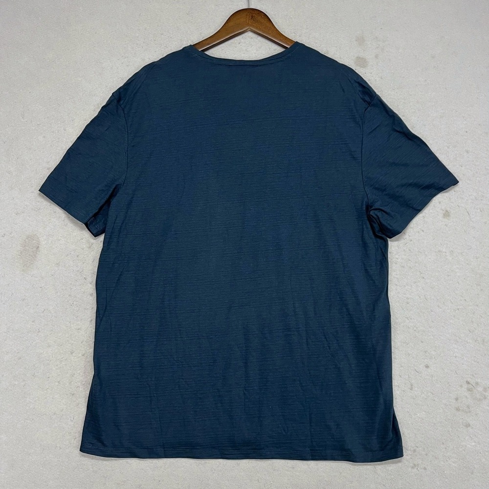 NEW Calvin‎ Klein Men's XL V Neck Short Sleeve T Shirt Dark Blue 100% Cotton - Picture 3 of 8